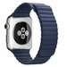 Curea iUni compatibila cu Apple Watch 1/2/3/4/5/6/7, 40mm, Leather Loop, Piele, Midnight Blue